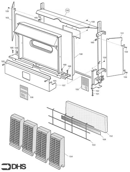 Exploded Diagram for FIREBOX HEAT EXCHANGER & RAD
