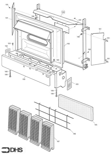 Exploded Diagram for FIREBOX HEAT EXCHANGER & RAD