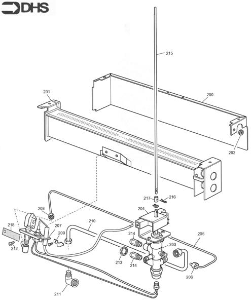 Exploded Diagram for GAS ARRANGEMENT 04 96-07 98