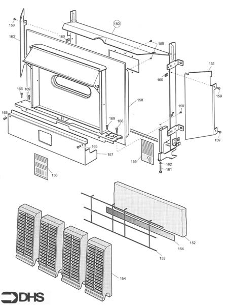 Exploded Diagram for FIRE BOX HEAT EXCHANGER & RAD