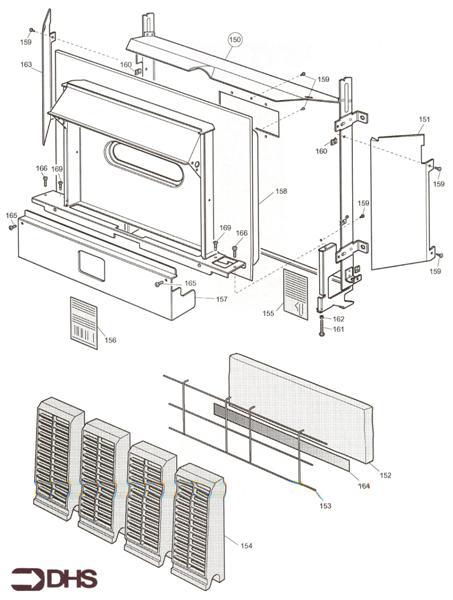 Exploded Diagram for FIRE BOX HEAT EXCHANGER & RAD