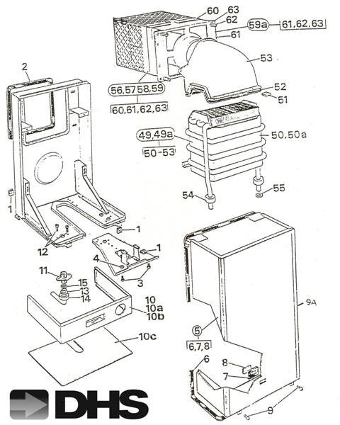 Exploded Diagram for HEAT EXCHANGER OUTER CASING &
