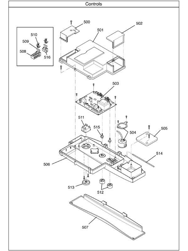 Exploded Diagram for COMBUSTION BOX