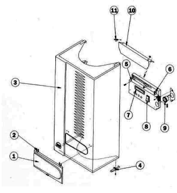Exploded Diagram for CASE/CONTROL PANEL