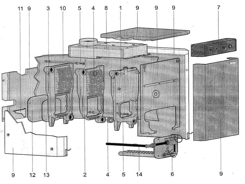 Exploded Diagram for BOILER ASSEMBLY