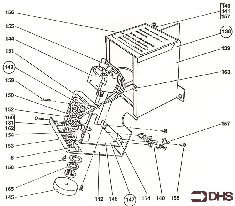 Exploded Diagram for UNCASED BOILER CONTROL BOX