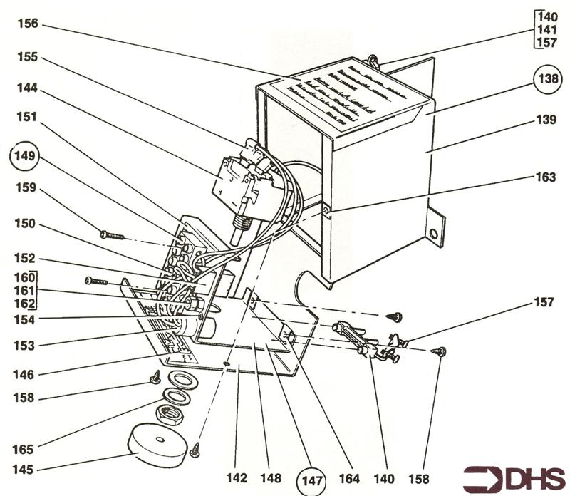Exploded Diagram for UNCASED BOILER CONTROL BOX