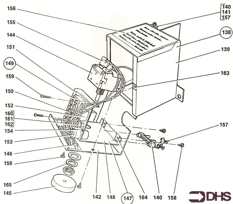 Exploded Diagram for UNCASED BOILER-CONTROL BOX