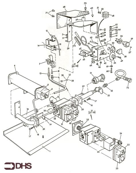 Exploded Diagram for FLANGE NATURAL GAS ASSY