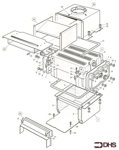 Exploded Diagram for COMB CHAMBER ASSY
