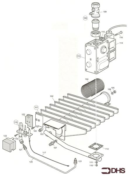 Exploded Diagram for GAS ASSY