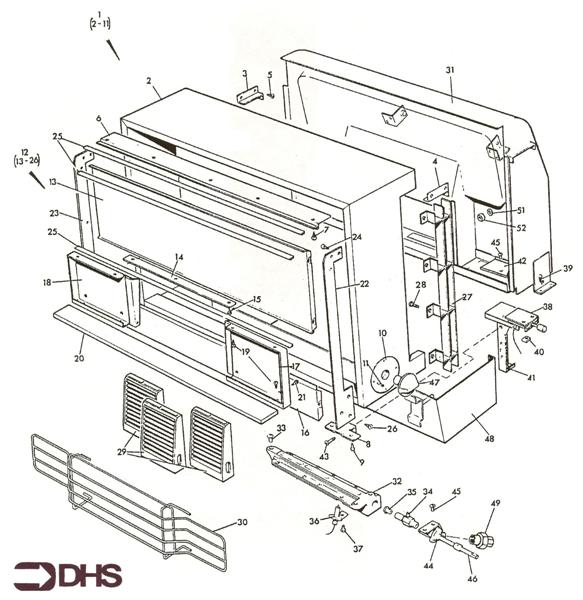Exploded Diagram for GAS FIRE ASSY