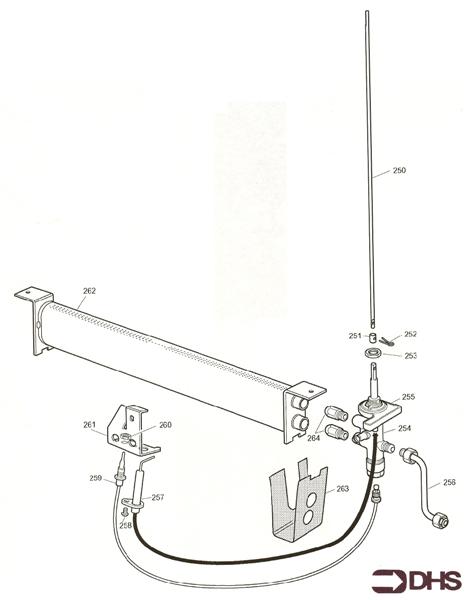Exploded Diagram for GAS ASSY AUG 98 ONWARDS