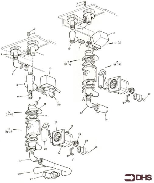 Exploded Diagram for WATER PIPEWORK