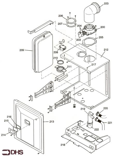 Exploded Diagram for COMB. BOX