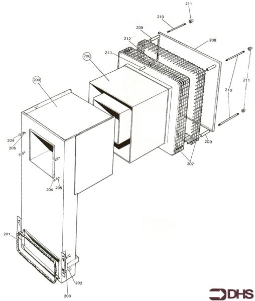 Exploded Diagram for AIR DUCT AND FLUE ASSY