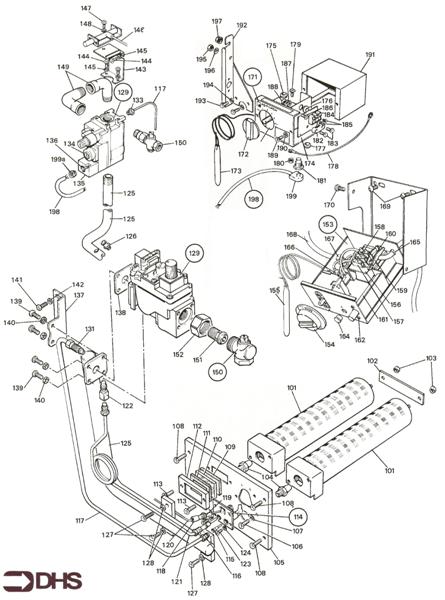 Exploded Diagram for GAS & CONTROL MODULE ASSY