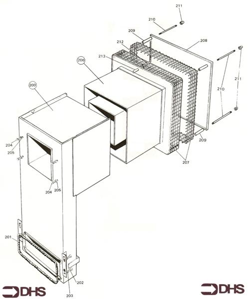 Exploded Diagram for AIR DUCT AND FLUE ASSY