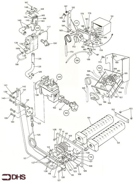 Exploded Diagram for GAS & CONTROL MODULE ASSY