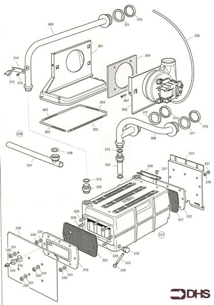 Exploded Diagram for HEAT EXCH. AND FLUE