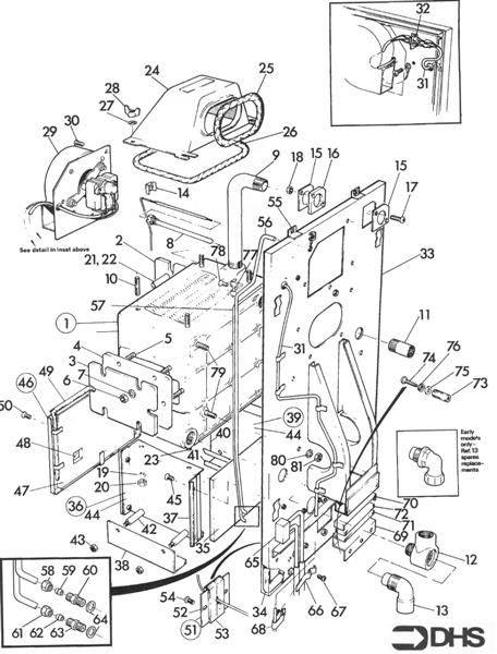 Exploded Diagram for HEAT EXCHANGER COMB CHAMB A
