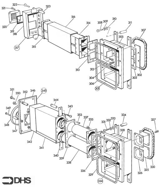 Exploded Diagram for FLUE OUTLET ASSY