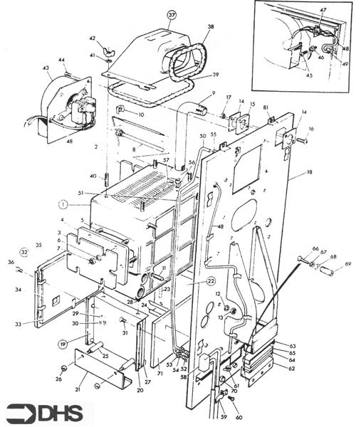 Exploded Diagram for HEAT EXCHANGER COMB CHAMB A