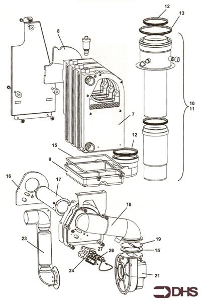Exploded Diagram for BOILER BURNER ASSY 60 80