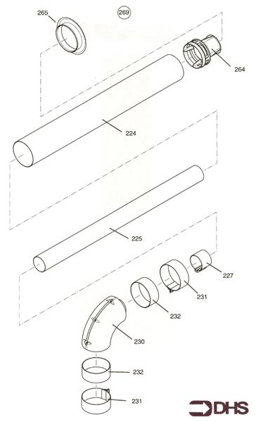 Exploded Diagram for STANDARD FLUE KIT