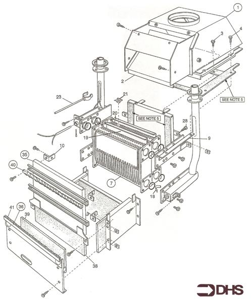 Exploded Diagram for BOILER ASSY TYPE 2
