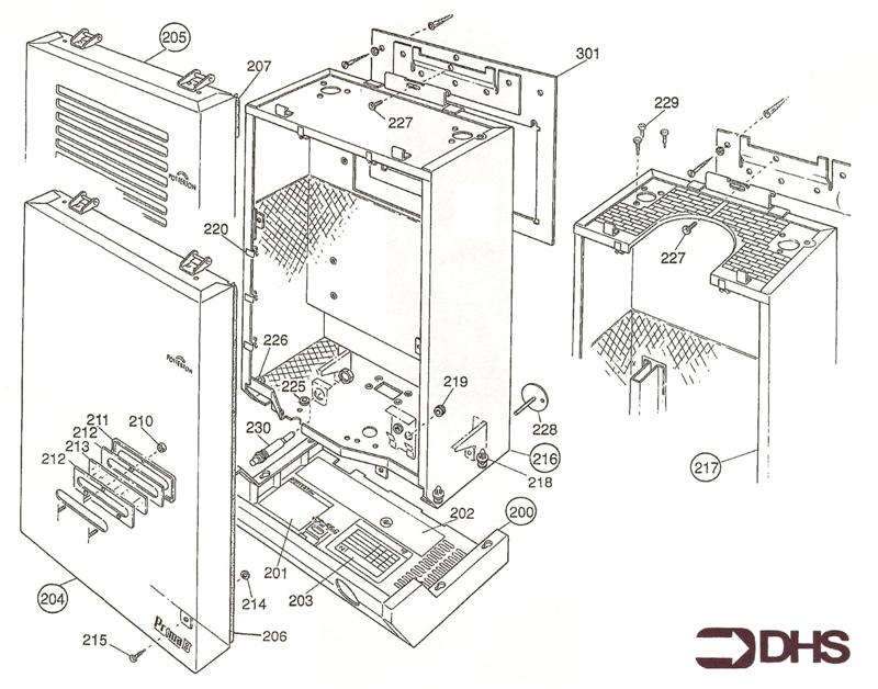 Exploded Diagram for CONTROLS COVER DOOR AND CASING