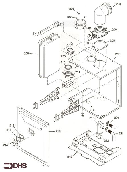 Exploded Diagram for BOILER COMPONENTS II