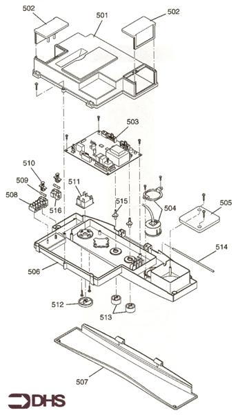Exploded Diagram for CONTROL PANEL - WHITE CASING