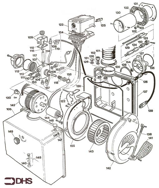 Exploded Diagram for BURNER ASSY
