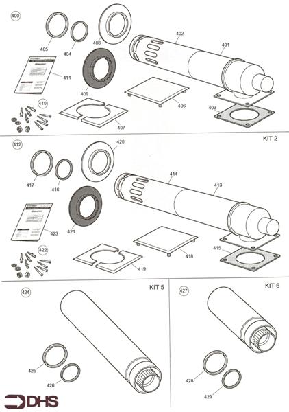 Exploded Diagram for FLUE KIT