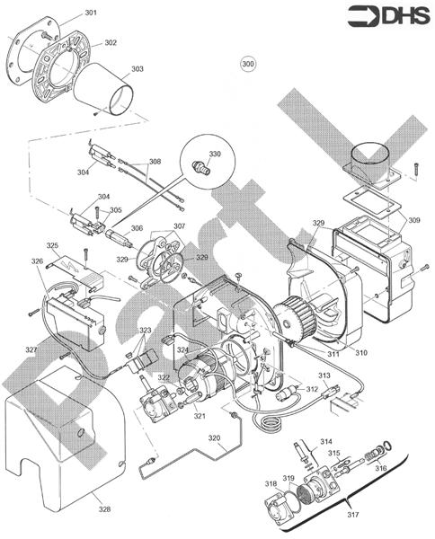 Exploded Diagram for BURNER ASSY