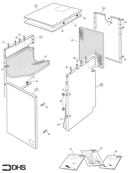 Exploded Diagram for OUTER CASING 70/90 & 90/110