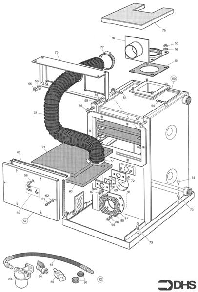 Exploded Diagram for BOILER ASSY 45/50 & 50/70