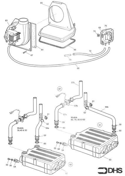Exploded Diagram for HEAT EXCHANGER - FAN ASSY