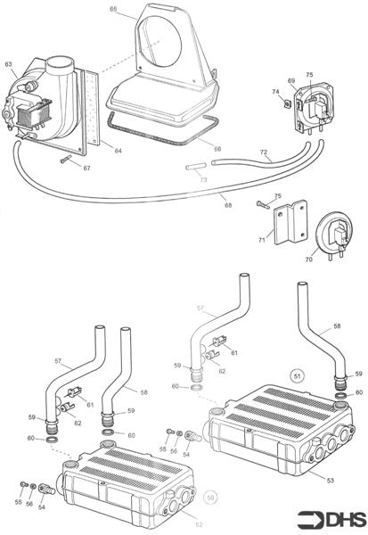 Exploded Diagram for HEAT EXCHANGER - FAN ASSY