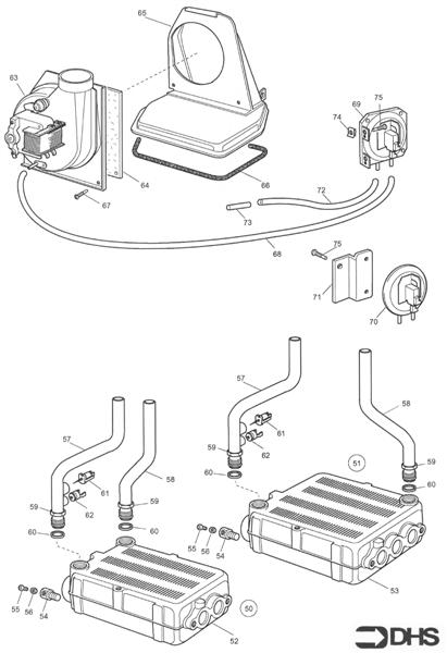 Exploded Diagram for HEAT EXCHANGER - FAN ASSY