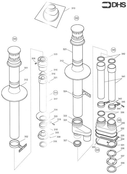 Exploded Diagram for FLUE ASSY