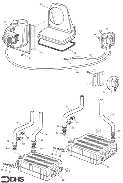 Exploded Diagram for HEAT EXCHANGER - FAN ASSY