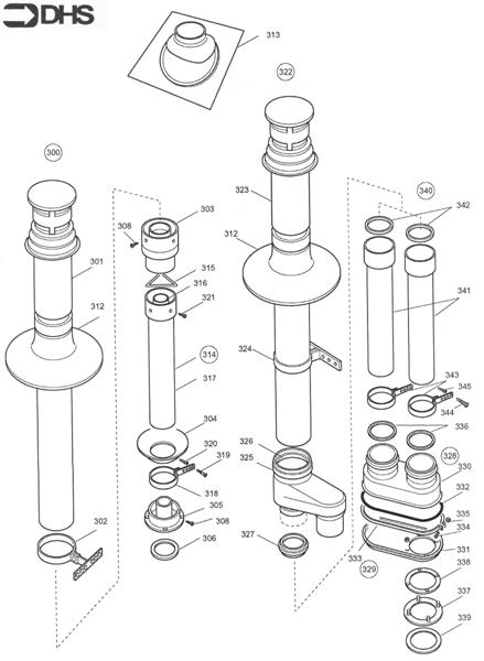 Exploded Diagram for FLUE ASSY