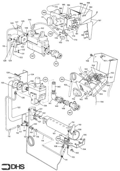 Exploded Diagram for GAS & CONTROL MODULE ASSY