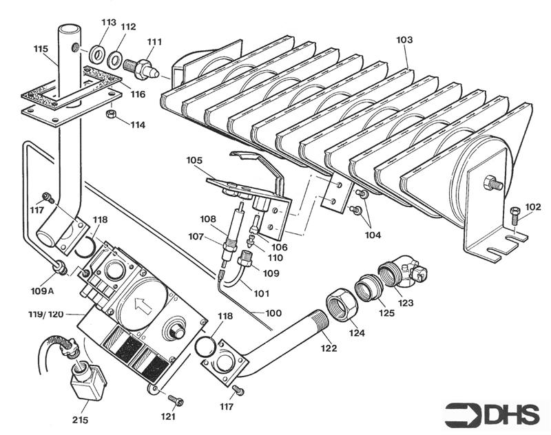 Exploded Diagram for GAS ASSY