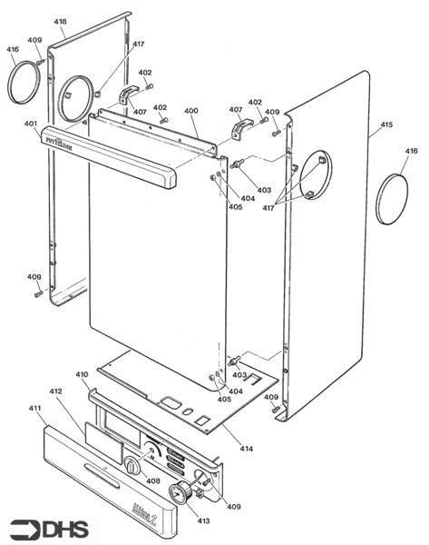 Exploded Diagram for CONTROL COVER - CASING