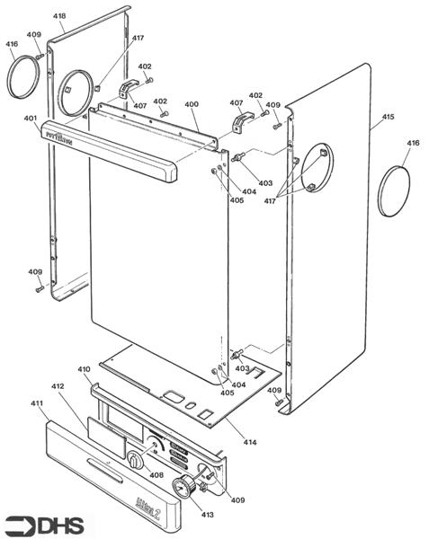 Exploded Diagram for CONTROL COVER - CASING