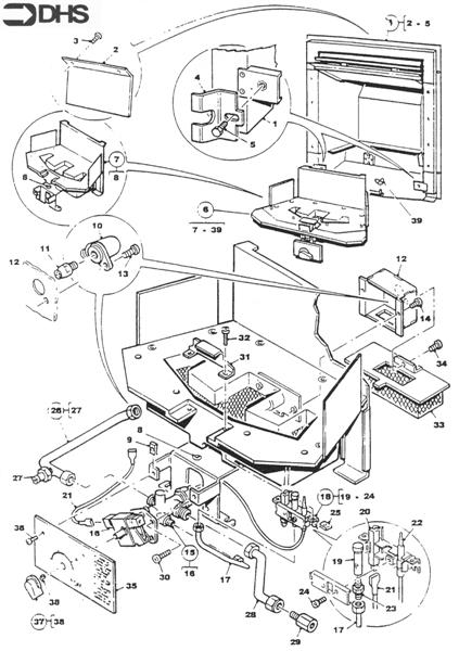 Exploded Diagram for CONVECTION BOX AND BURNER