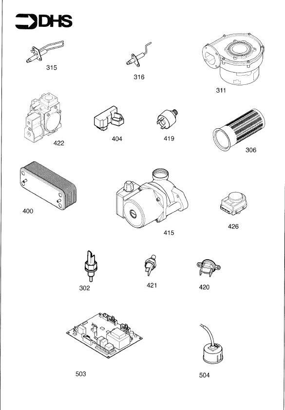 Exploded Diagram for SHORT PARTS LIST